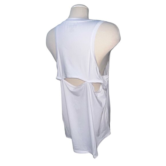 Champion Sleeveless Crew Neck Active Open Back Active Tank Top Sz XXL Womens Whi - Picture 1 of 14